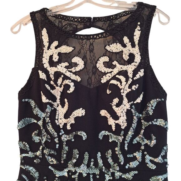 Sue Wong Nocturne Sequin Cocktail Dress NWOT Black Lined sz 10 Special Occasion - Picture 7 of 16